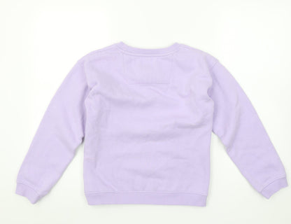 C C C Kids Girls Purple Crew Neck Pullover Sweatshirt 11-12 Years