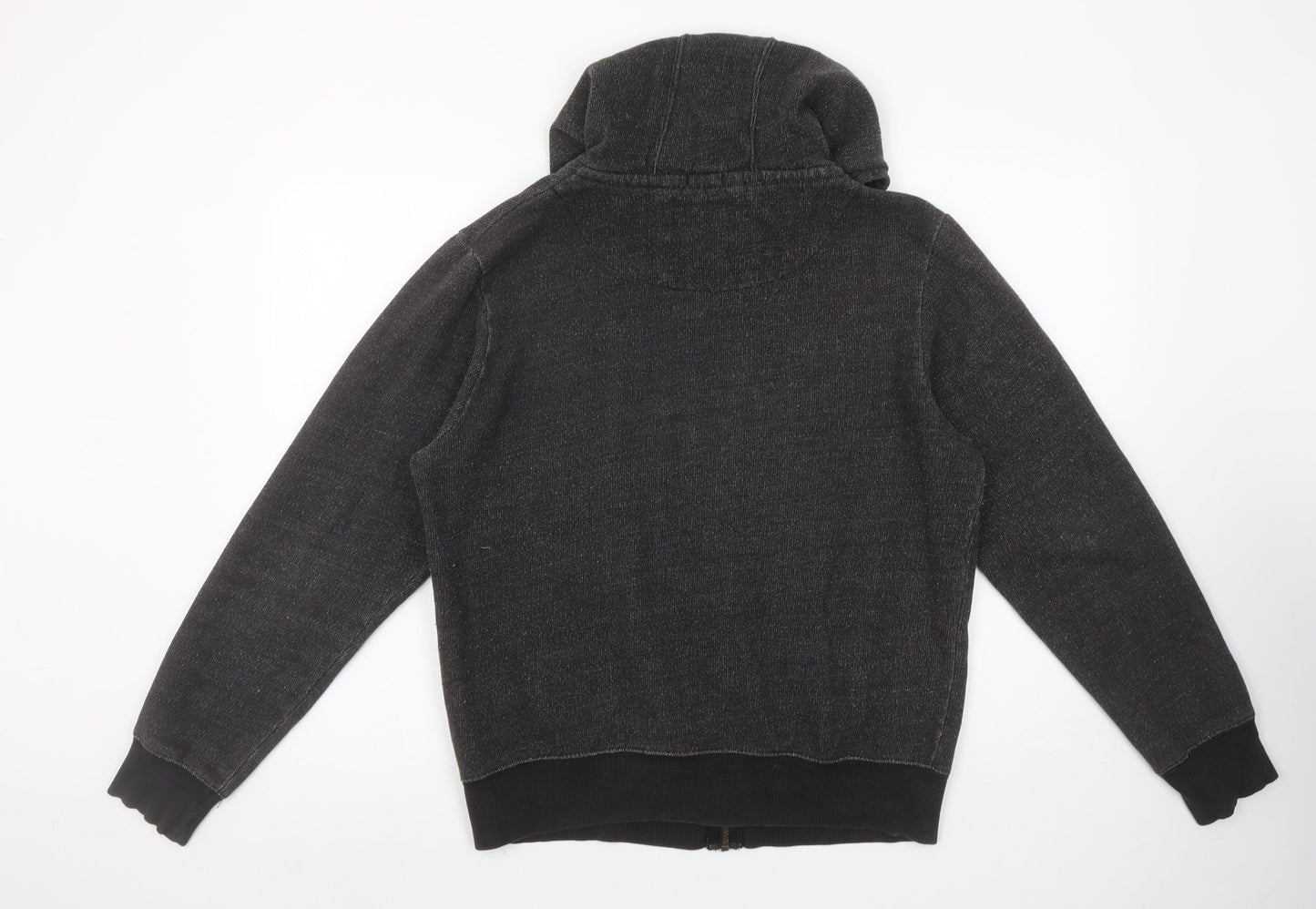Mens UK Size M Brave Soul Black Full Zip Hoodie