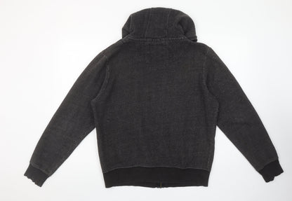 Mens UK Size M Brave Soul Black Full Zip Hoodie