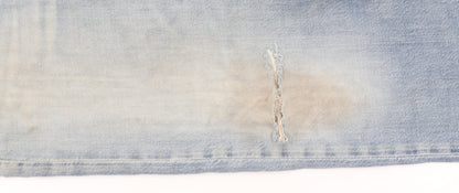 Lee Men's Light Blue Distressed Straight Denim Jeans W30 L32