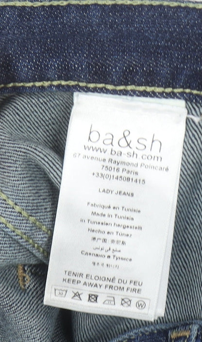 Womens UK Size XS ba&sh Regular Fit Straight Blue Jeans