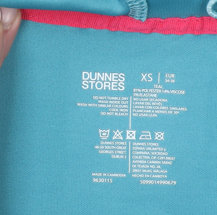 Womens UK Size XS Dunnes Stores Blue Full Zip Hoodie