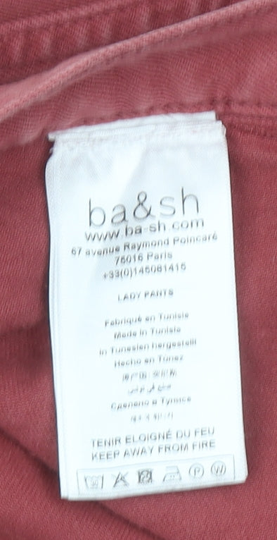 Womens UK Size XS ba&sh Regular Fit Straight Red Jeans