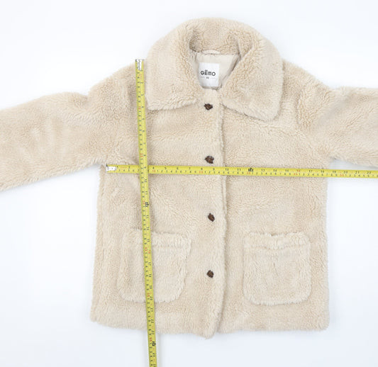 Womens UK Size XS Gémo Beige Basic Jacket