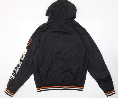 Mens UK Size XL DL Project 86 Black Windbreaker Coat