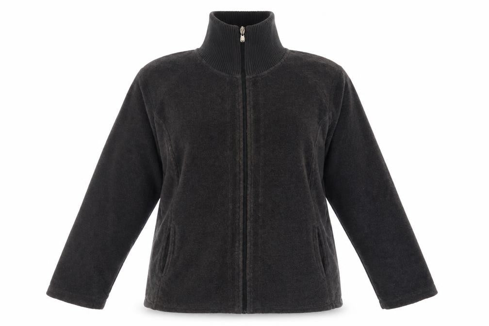 Marks & Spencer Per Una Grey Fleece Zip Jacket Women XL
