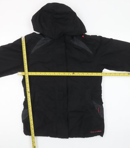 Womens UK Size 8 Campri Black Parka Coat