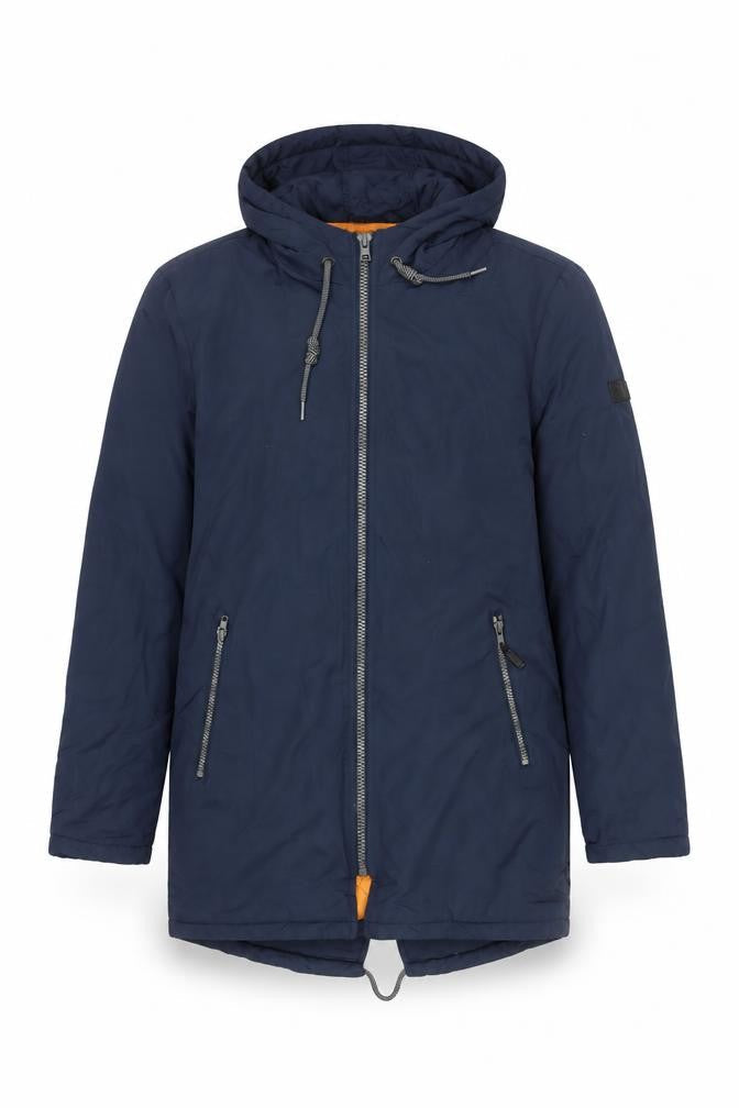 Mens UK Size S Blend Blue Parka Coat