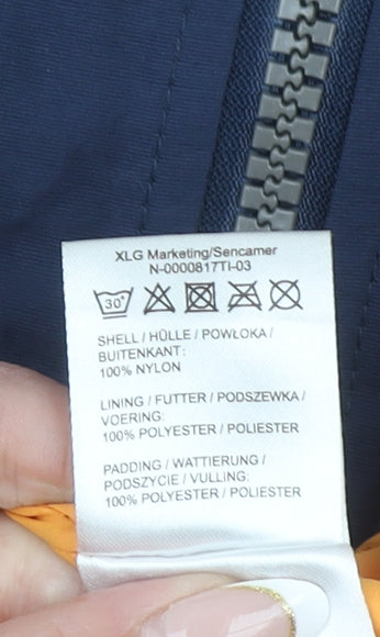 Mens UK Size S Blend Blue Parka Coat