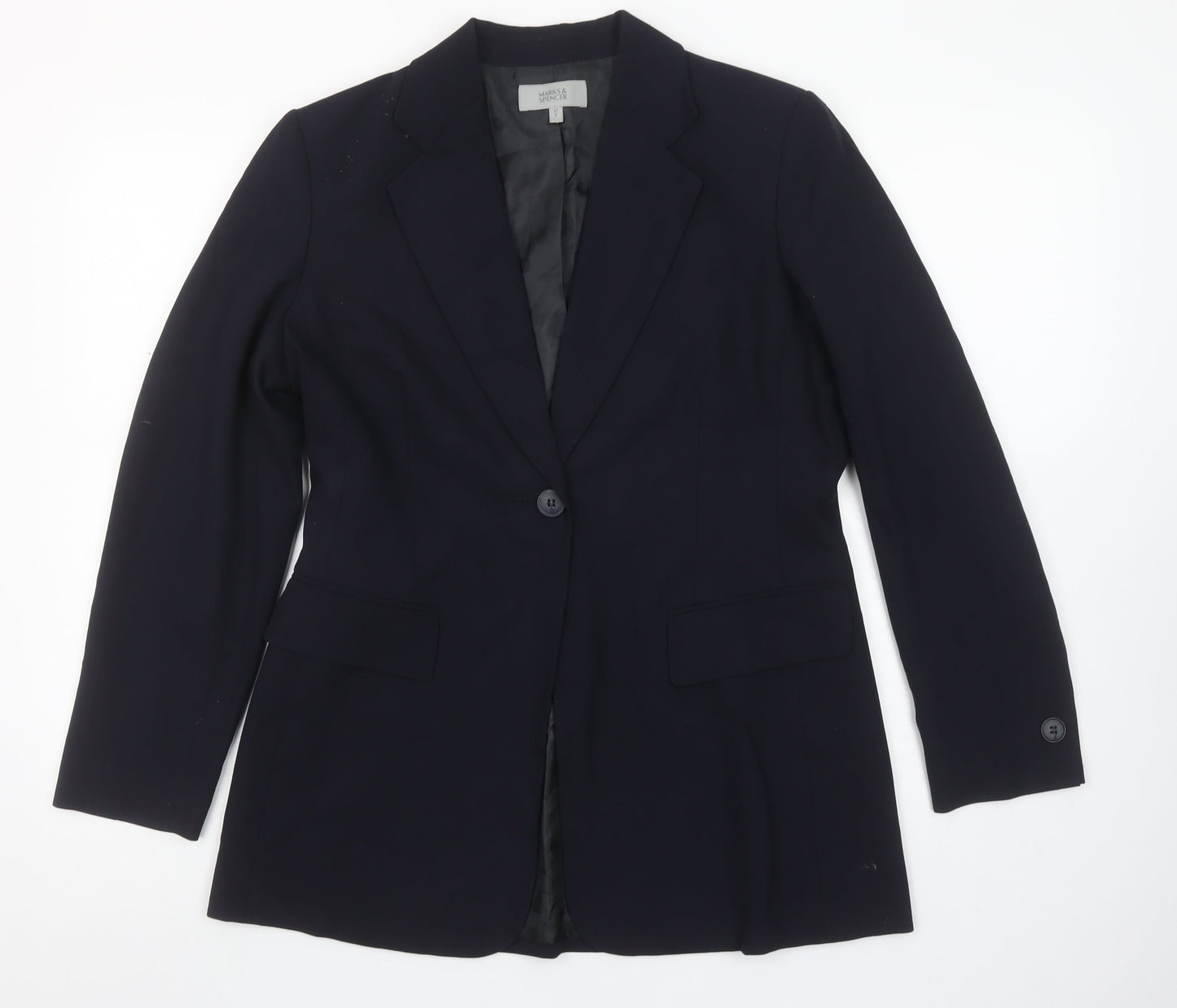 Marks and Spencer Women’s Petite Dark Navy Blazer Size 12 Regular Fit