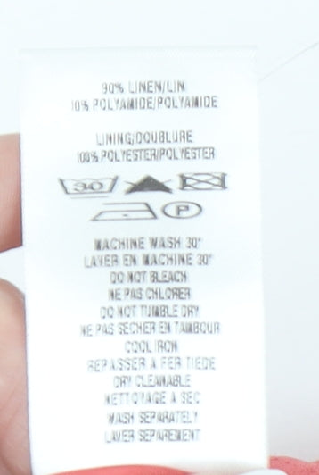 Minuet Women's Pink Linen Blend Shawl Collar Suit Jacket UK 8