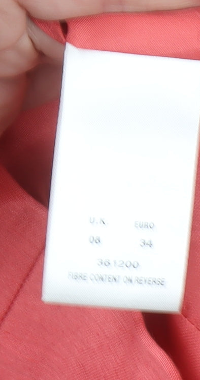 Minuet Women's Pink Linen Blend Shawl Collar Suit Jacket UK 8