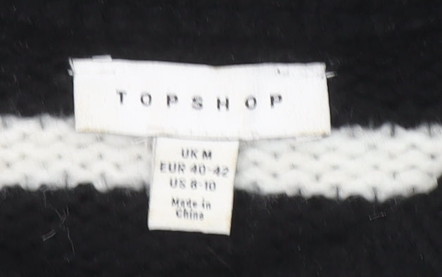 Womens UK Size M Topshop Black Pullover Jumper