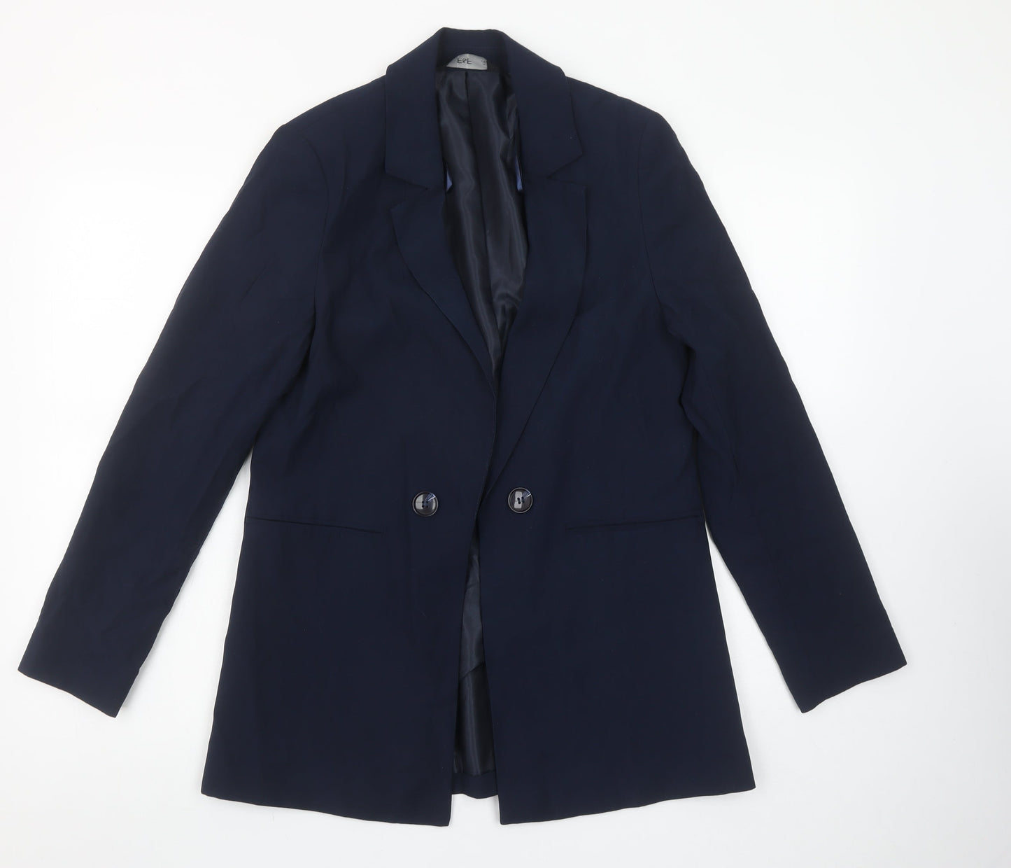 F&F Women's Navy Blue UK 8 Single-Breasted Blazer Jacket