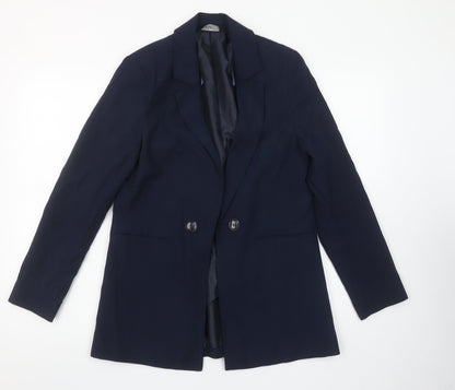 F&F Women's Navy Blue UK 8 Single-Breasted Blazer Jacket