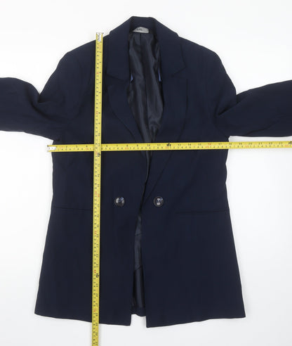 F&F Women's Navy Blue UK 8 Single-Breasted Blazer Jacket