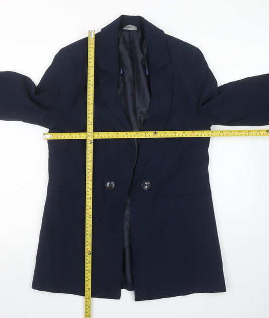 F&F Women's Navy Blue UK 8 Single-Breasted Blazer Jacket