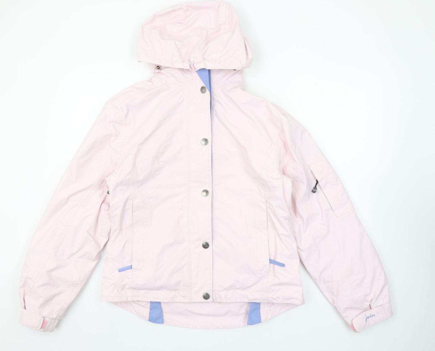 Joules Women Pink Hooded Waterproof Anorak Jacket Size 10