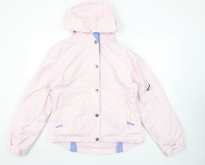 Joules Women Pink Hooded Waterproof Anorak Jacket Size 10