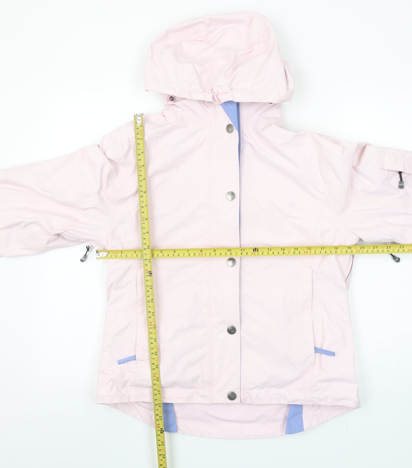 Joules Women Pink Hooded Waterproof Anorak Jacket Size 10