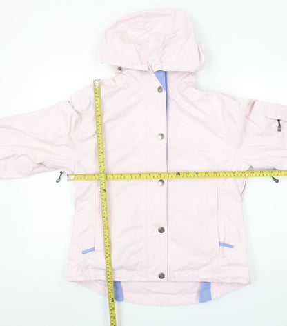 Joules Women Pink Hooded Waterproof Anorak Jacket Size 10