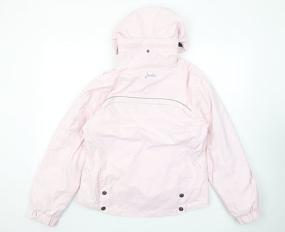 Joules Women Pink Hooded Waterproof Anorak Jacket Size 10