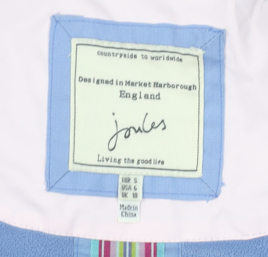 Joules Women Pink Hooded Waterproof Anorak Jacket Size 10