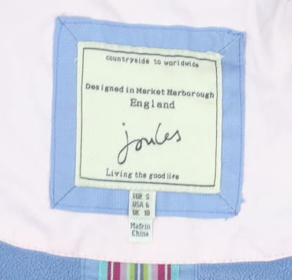 Joules Women Pink Hooded Waterproof Anorak Jacket Size 10