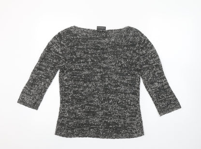 ALEX & Co. Womens Grey Chunky-Knit Scoop Neck Pullover Jumper Size 18