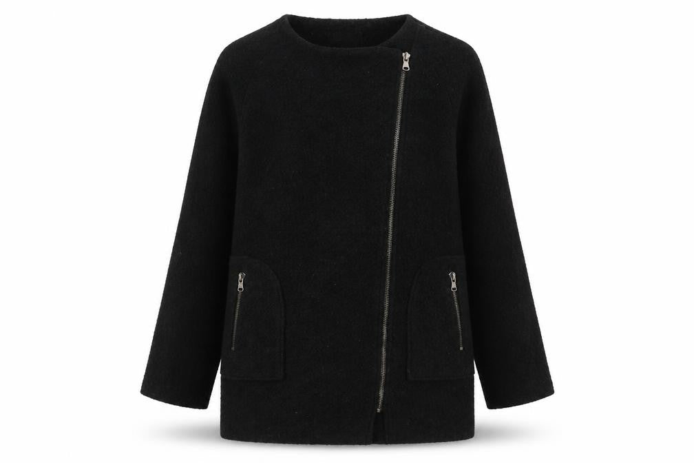 Womens UK Size 12 Mint Velvet Black Overcoat