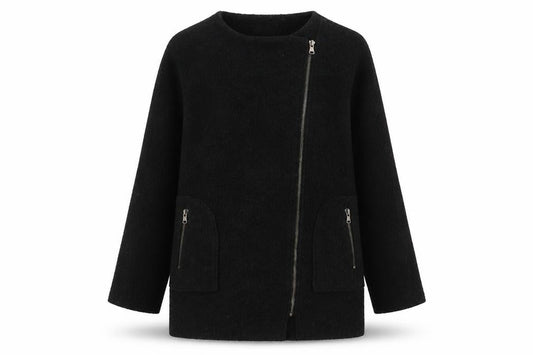 Womens UK Size 12 Mint Velvet Black Overcoat