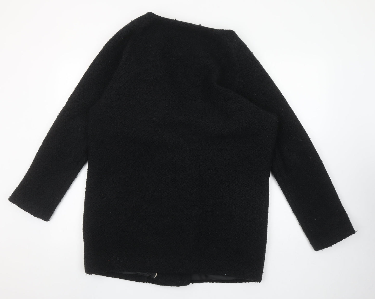 Womens UK Size 12 Mint Velvet Black Overcoat