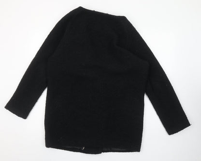 Womens UK Size 12 Mint Velvet Black Overcoat
