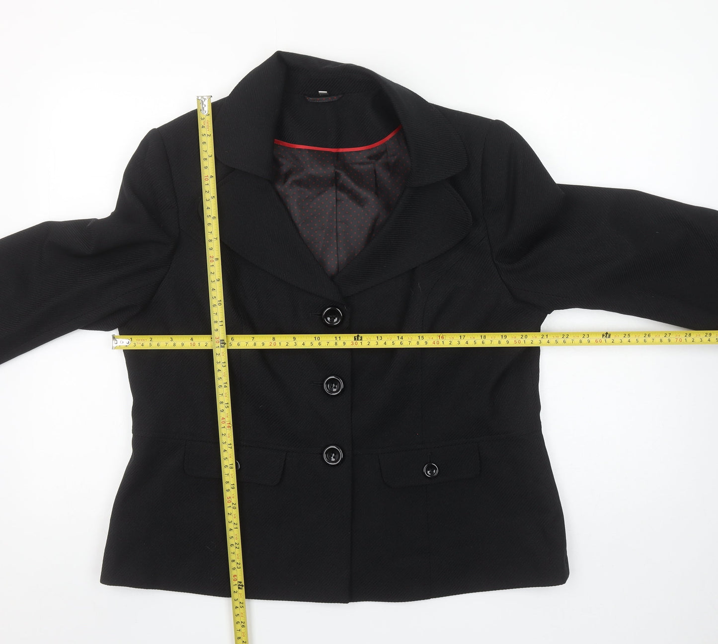 Isle Women’s Black Regular Fit Single-Breasted Blazer Size 16