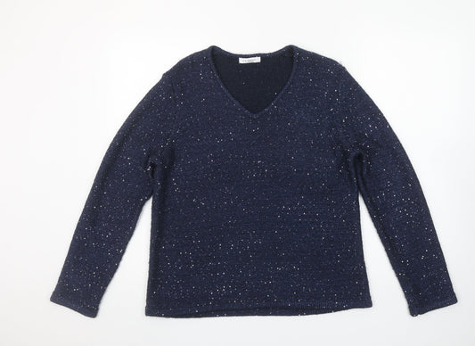 Womens UK Size 14 Marks and Spencer Blue Pullover Jumper