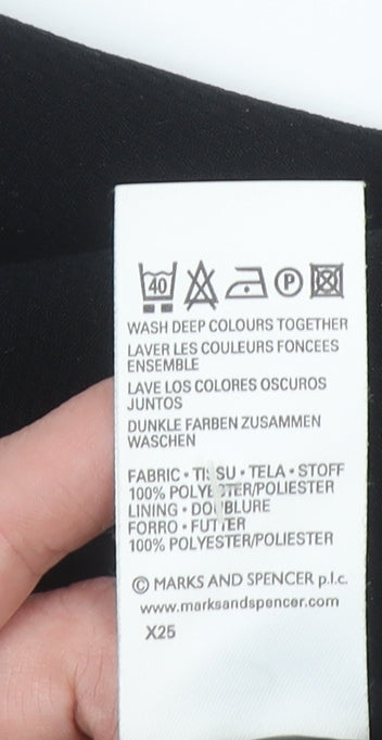 Marks and Spencer Women Black Petite Size 16 Tailored Blazer