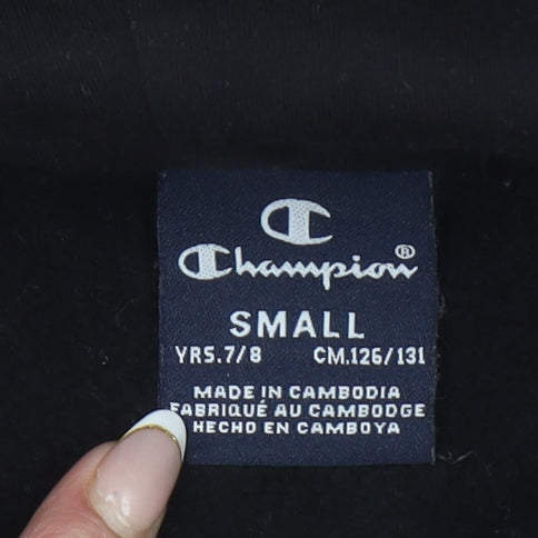 Boys UK Size 7-8 Years Champion Black Pullover Hoodie