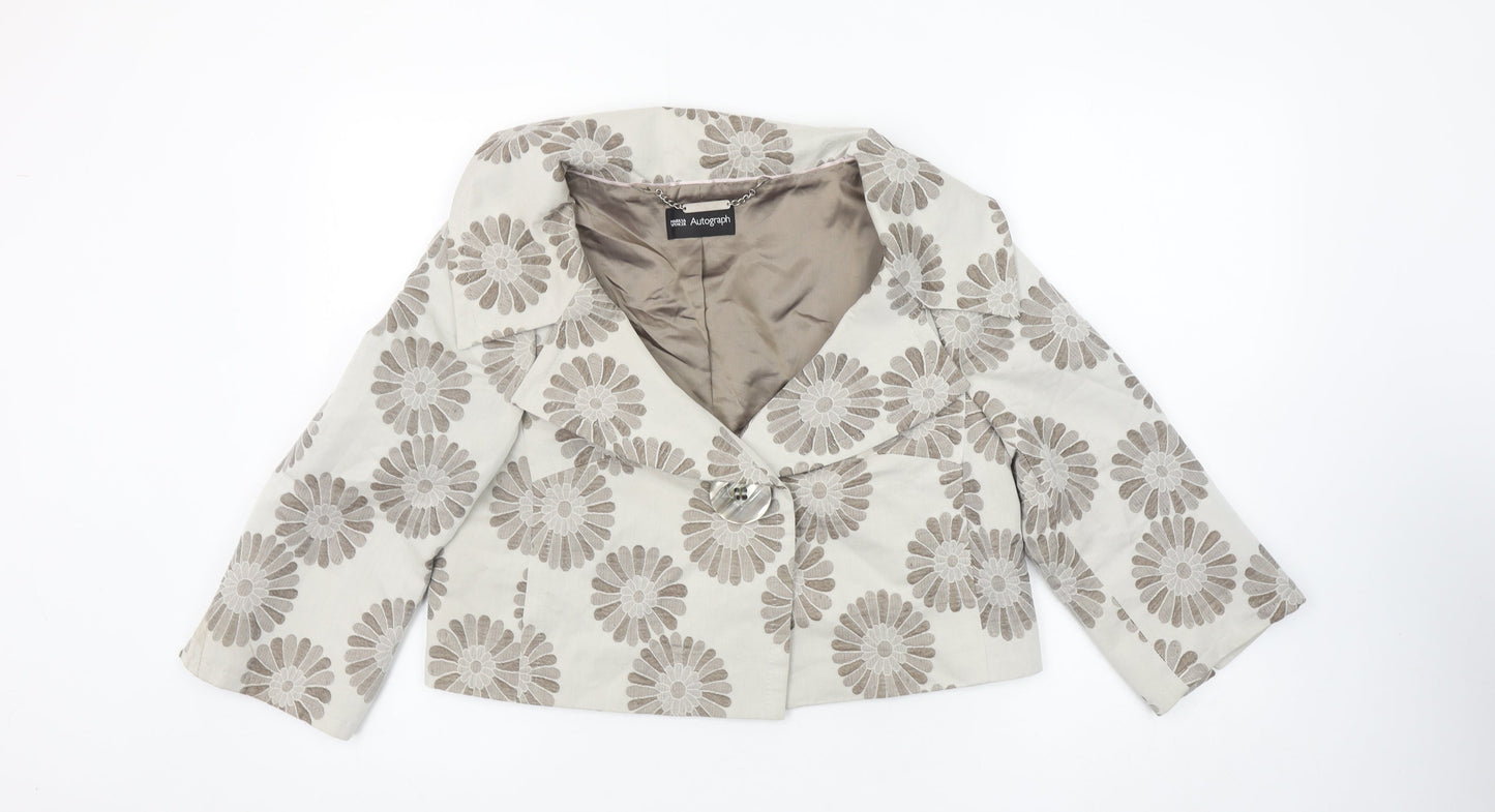 Womens UK Size 12 Marks and Spencer Regular Beige Blazer