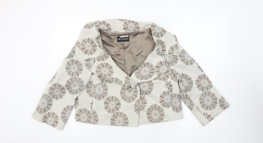 Marks & Spencer Autograph Beige Floral Jacquard Blazer Women Size 12