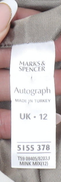 Womens UK Size 12 Marks and Spencer Regular Beige Blazer