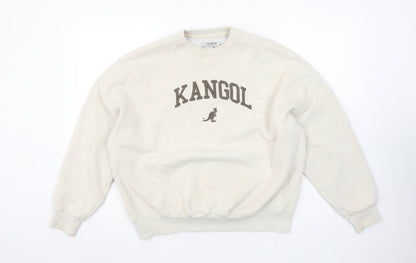 Womens UK Size S Pull & Bear Beige Pullover Sweatshirt