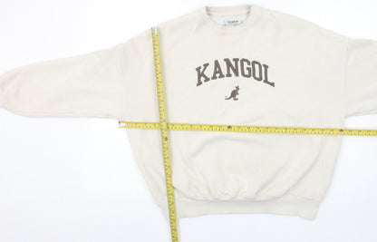 Womens UK Size S Pull & Bear Beige Pullover Sweatshirt