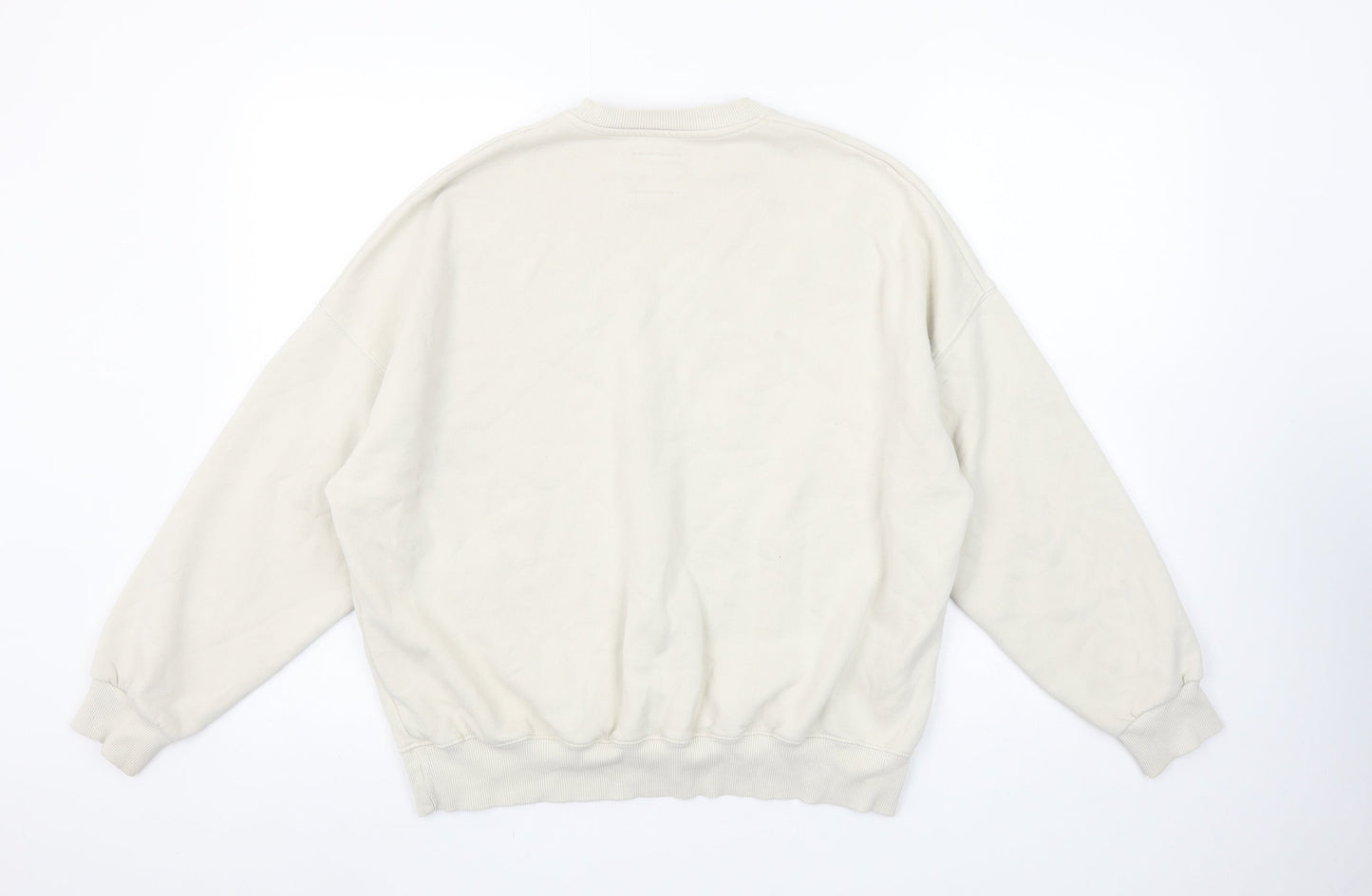 Womens UK Size S Pull & Bear Beige Pullover Sweatshirt