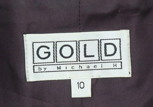 Womens UK Size 10 Gold by Michael H Brown Basic Jacket