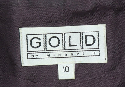 Womens UK Size 10 Gold by Michael H Brown Basic Jacket