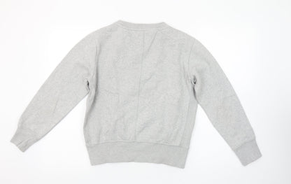 Tommy Hilfiger Girls Grey Pullover Sweatshirt Logo Embroidered 12 Years