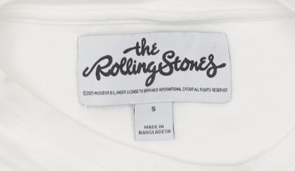 Primark Women’s White Rolling Stones T-Shirt Size S