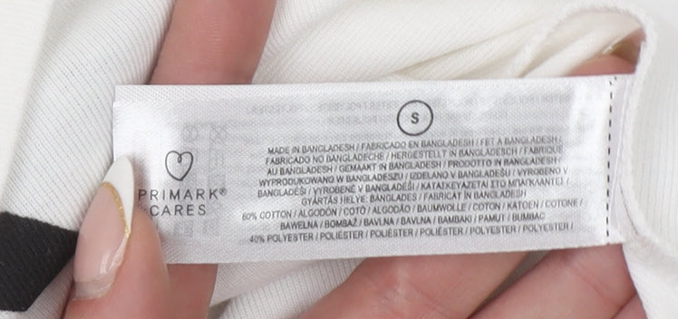 Primark Women’s White Rolling Stones T-Shirt Size S