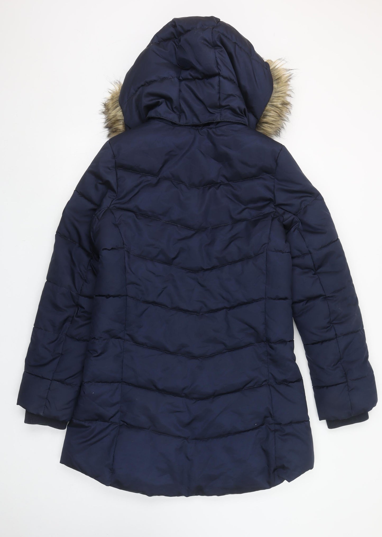 Womens UK Size 14 H&M Blue Puffer Jacket