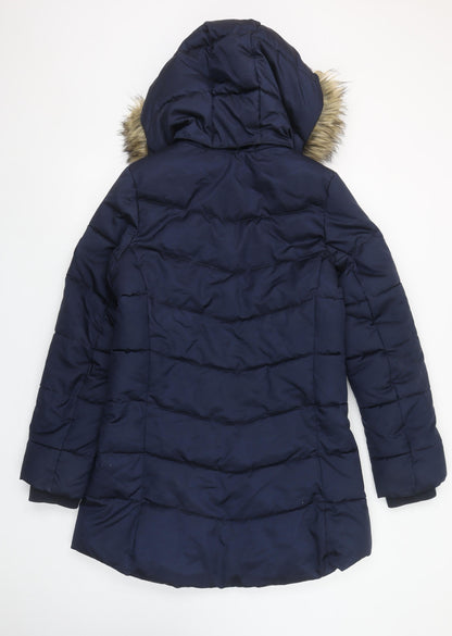 Womens UK Size 14 H&M Blue Puffer Jacket